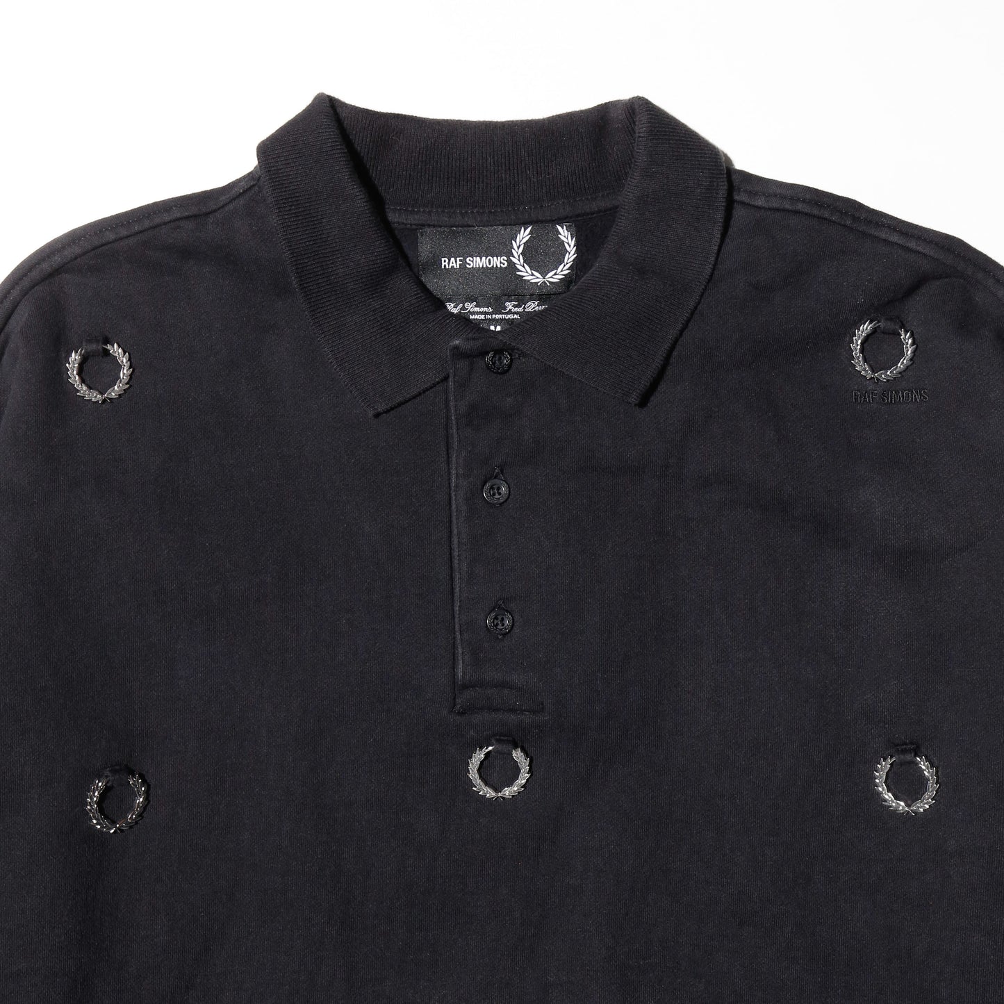 Fred Perry x Raf Simons metal laurel polo sweat