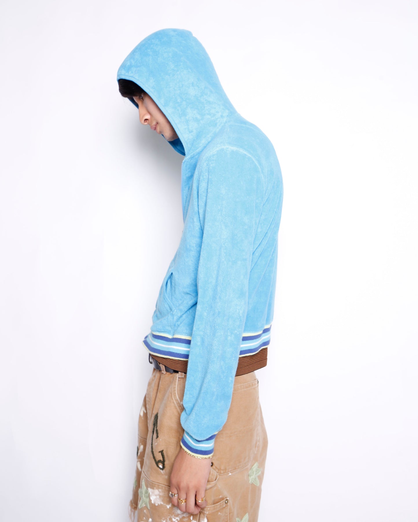 vintage aqua pile truck hoodie