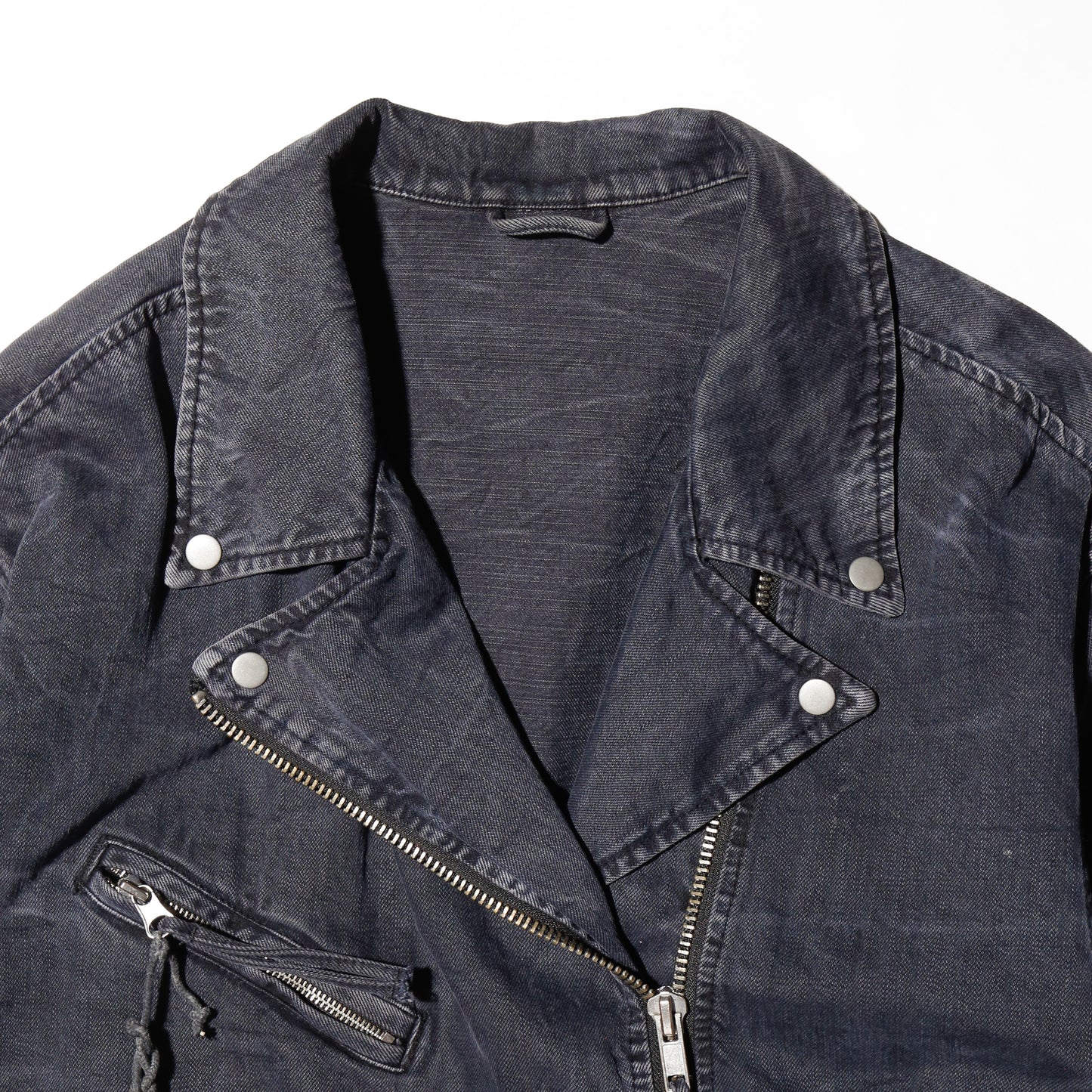 vintage braids lace up denim riders jacket