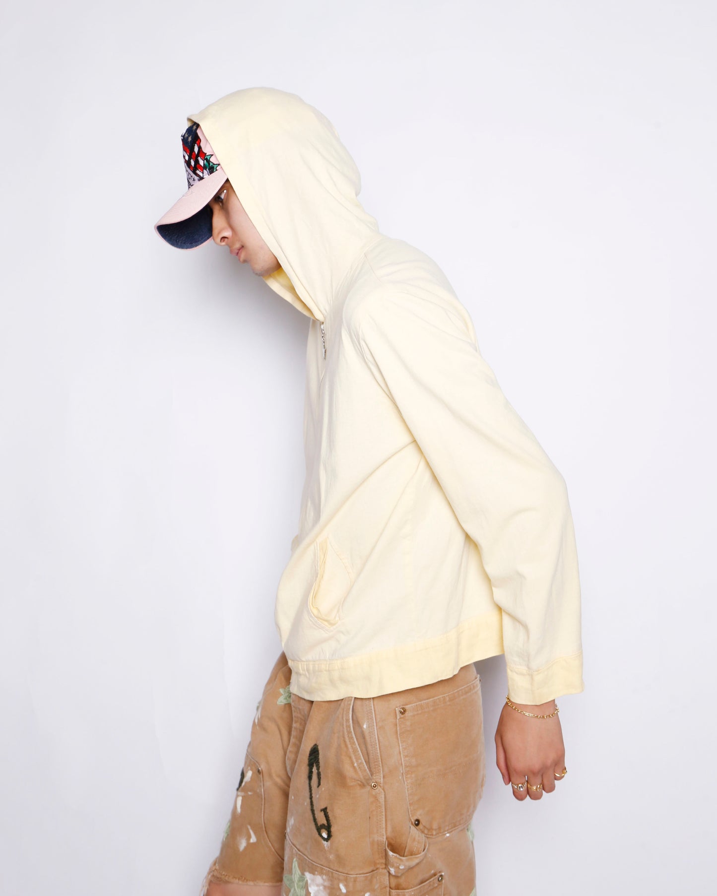 vintage star charm zipped hoodie