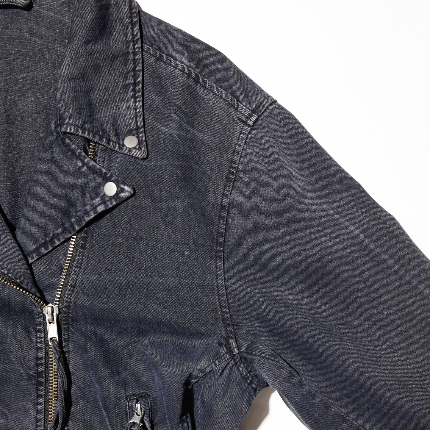 vintage braids lace up denim riders jacket