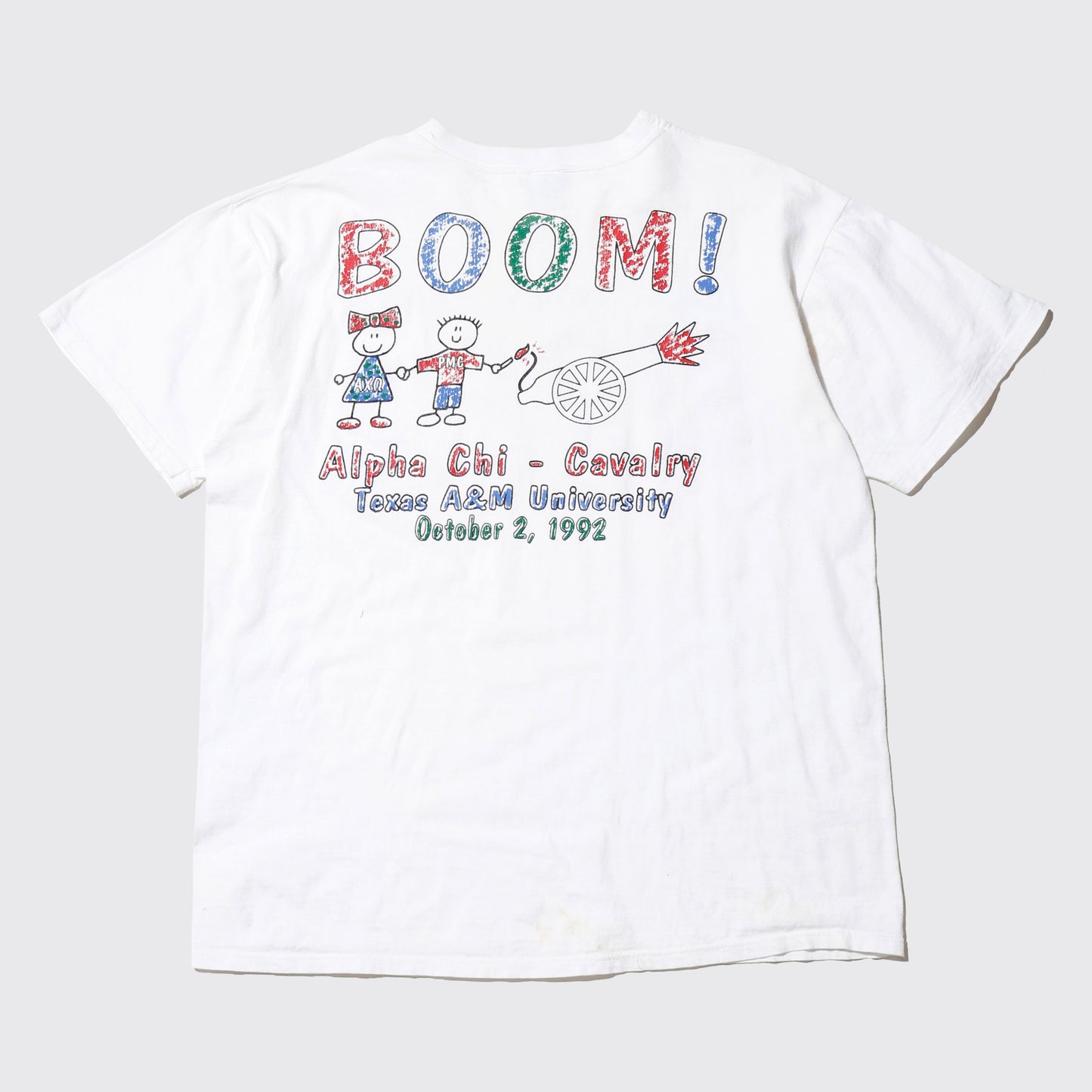 vintage 90's “load.. ready.. aim.. FIRE…” greek life t-shirt