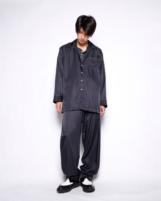 vintage fernando sanchez stripe satin sleeper set up
