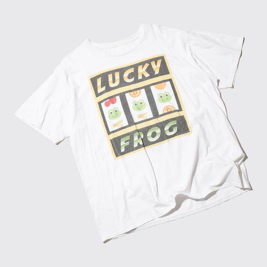 vintage lucky frog slot machine t-shirt