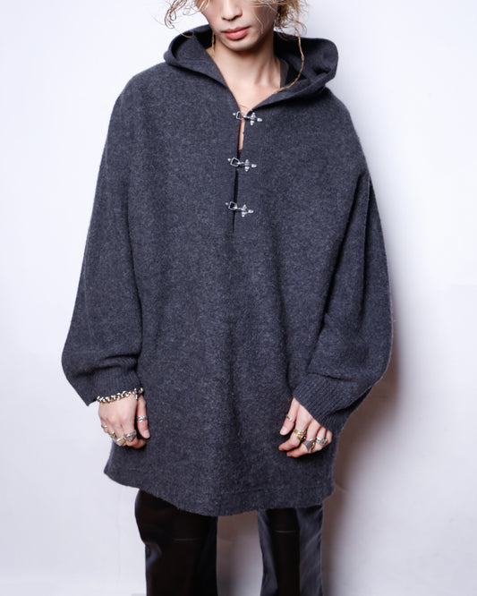 vintage wool hooded pullover