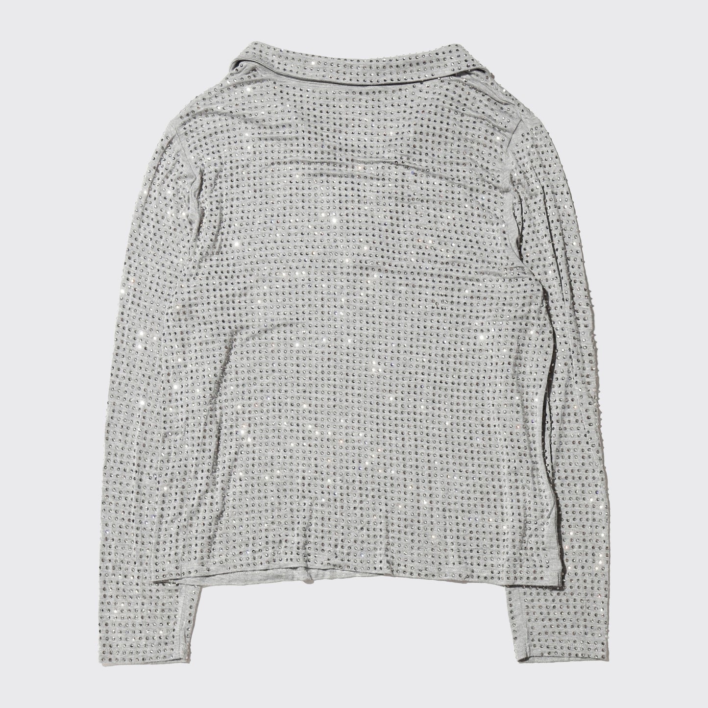 vintage shiny cotton polo l/s