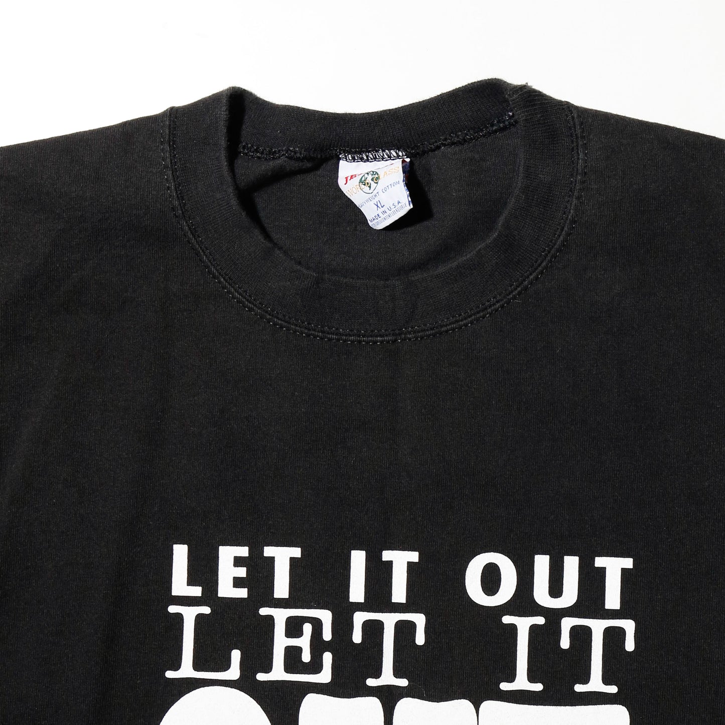 vintage mellow yellow soda "let it out" t-shirt