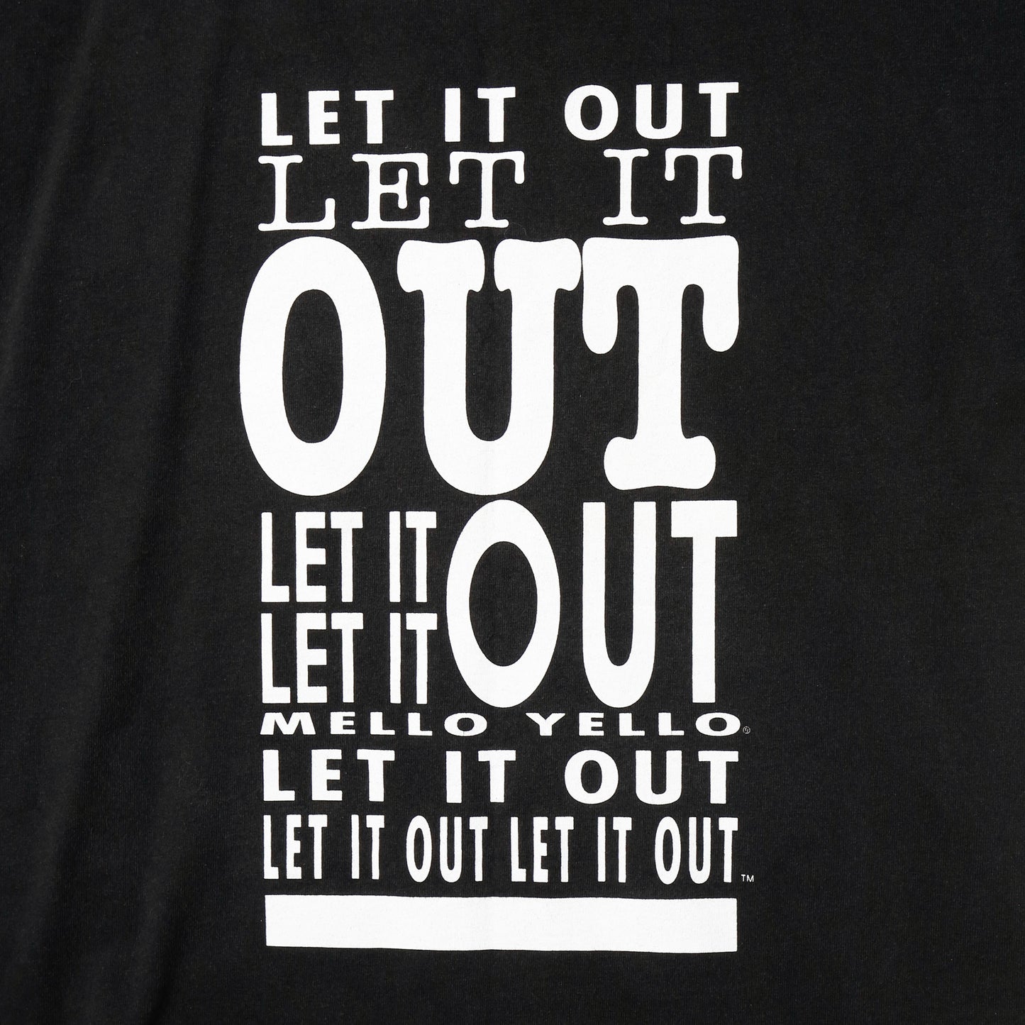 vintage mellow yellow soda "let it out" t-shirt