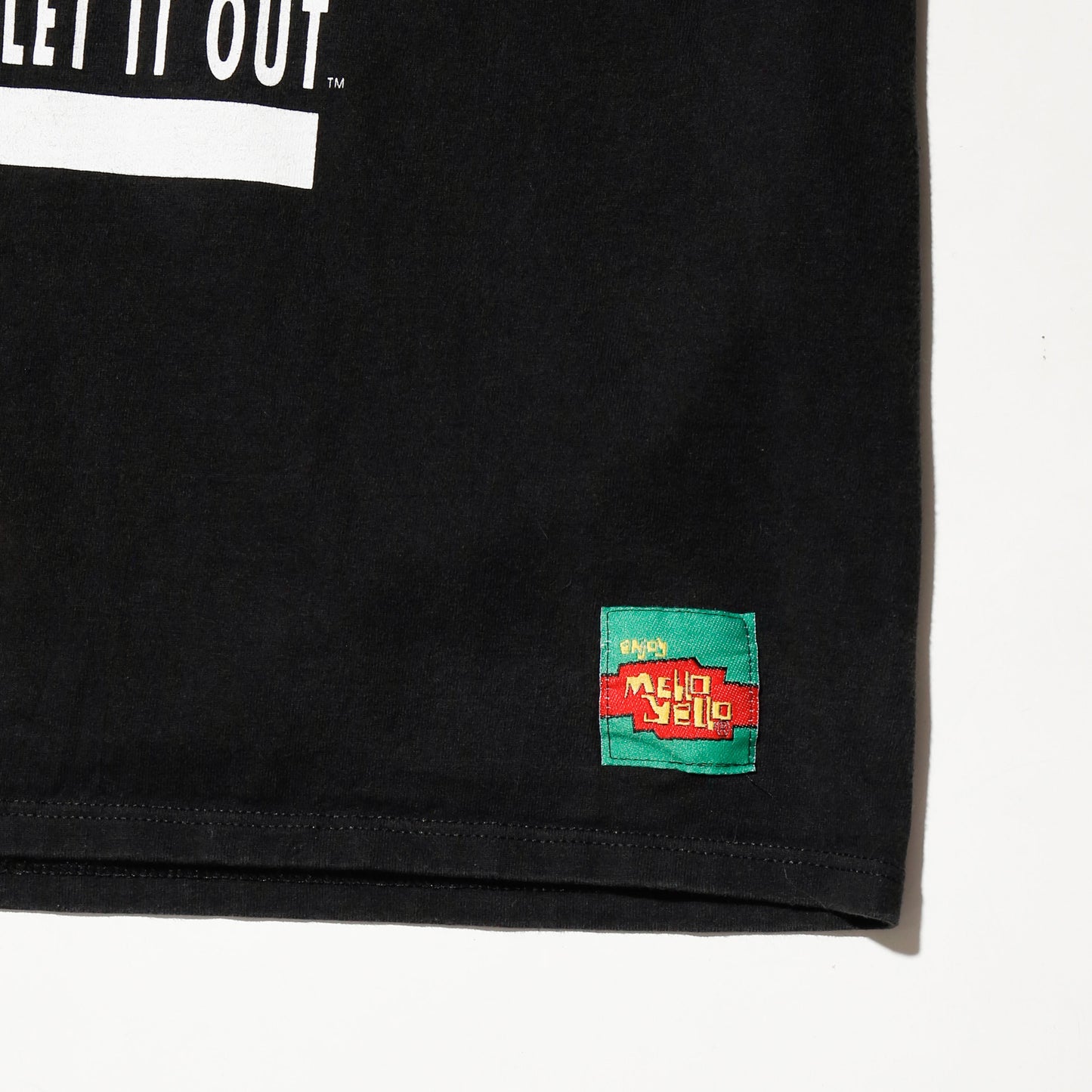 vintage mellow yellow soda "let it out" t-shirt