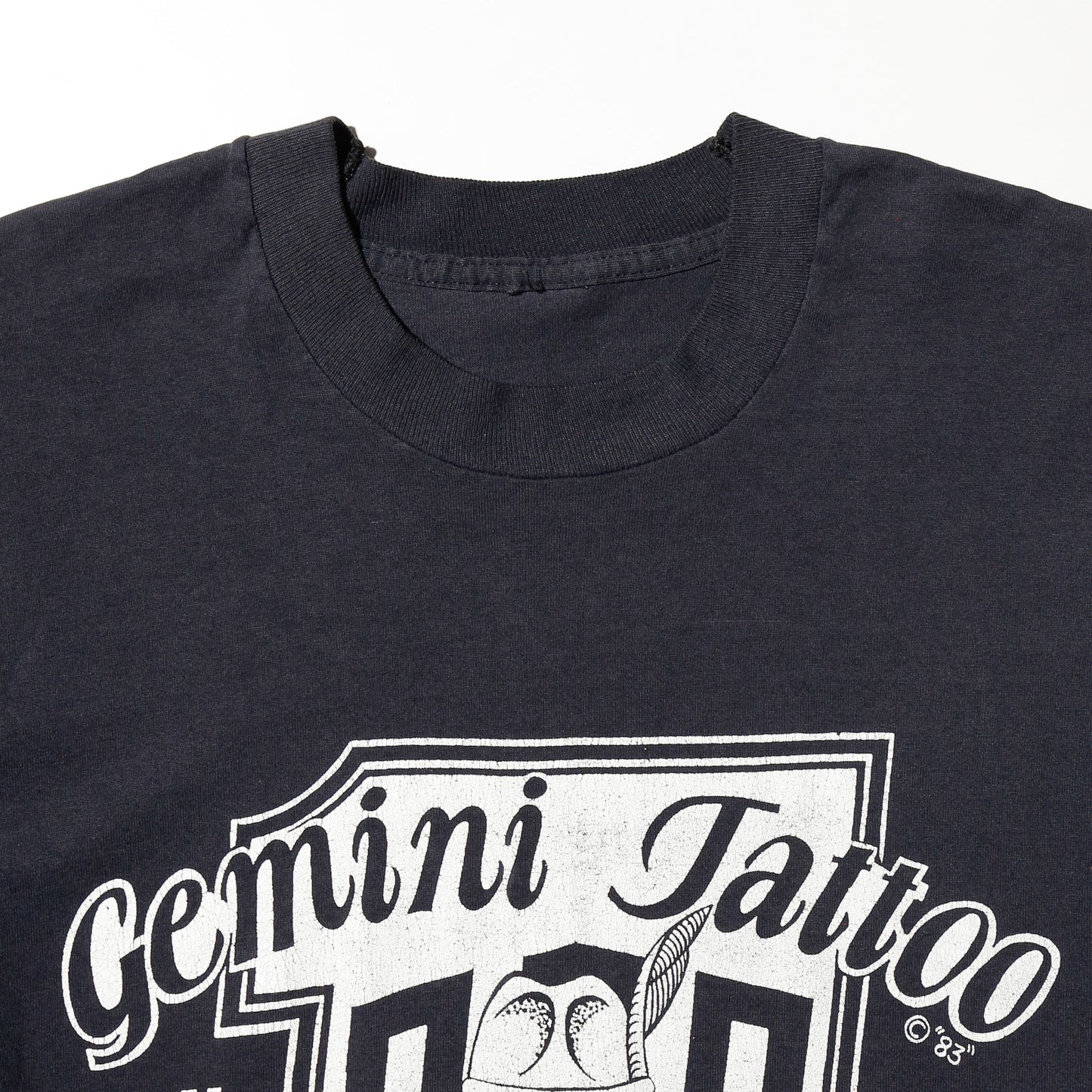 vintage 80's gemini tatoo studio t-shirt