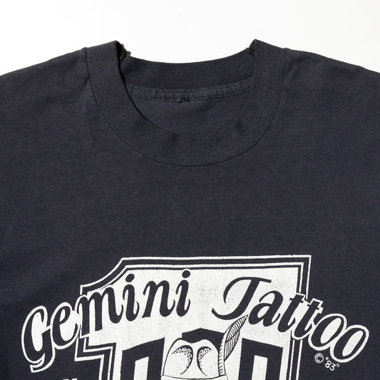 vintage 80's gemini tatoo studio t-shirt