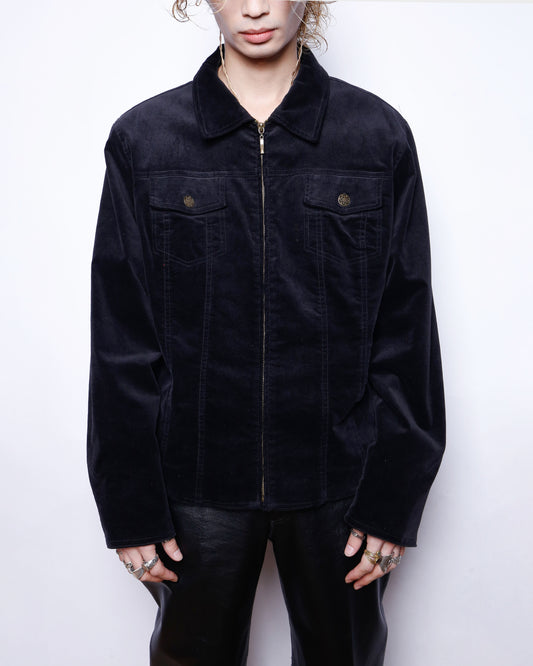vintage velvet trucker jacket