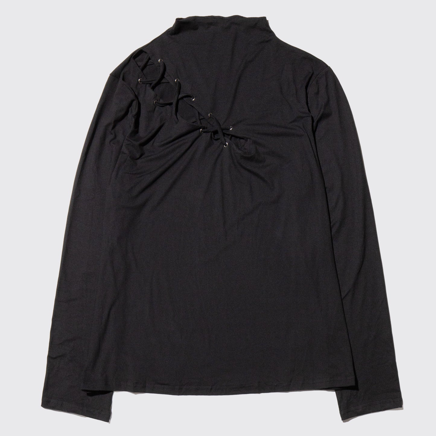 vintage slash lace up l/s