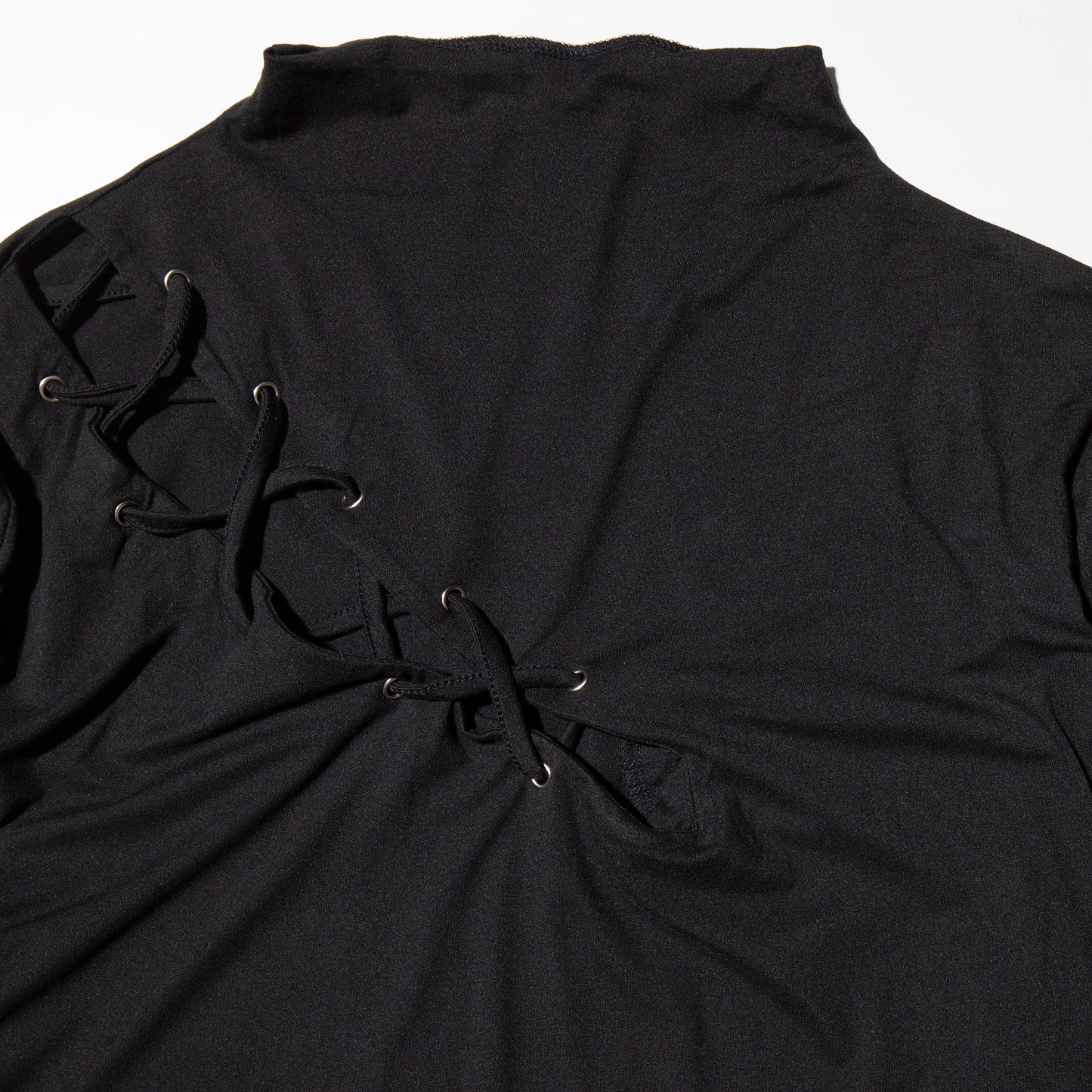 vintage slash lace up l/s