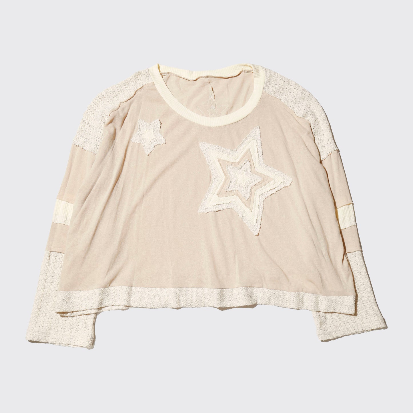 vintage cropped star applique cut sew