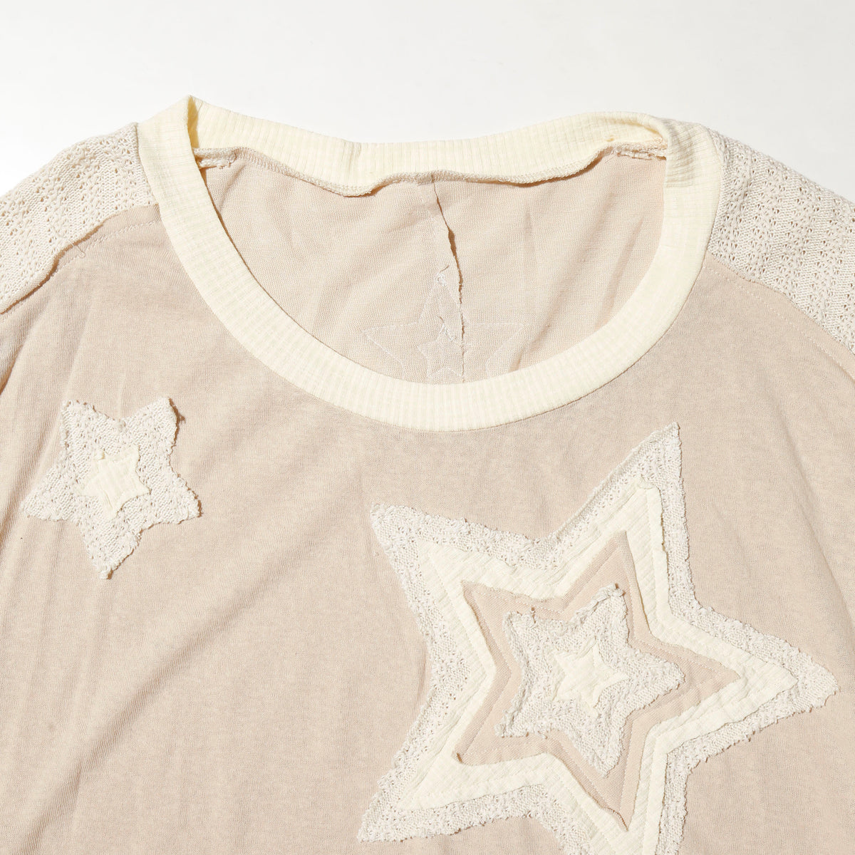 vintage cropped star applique cut sew