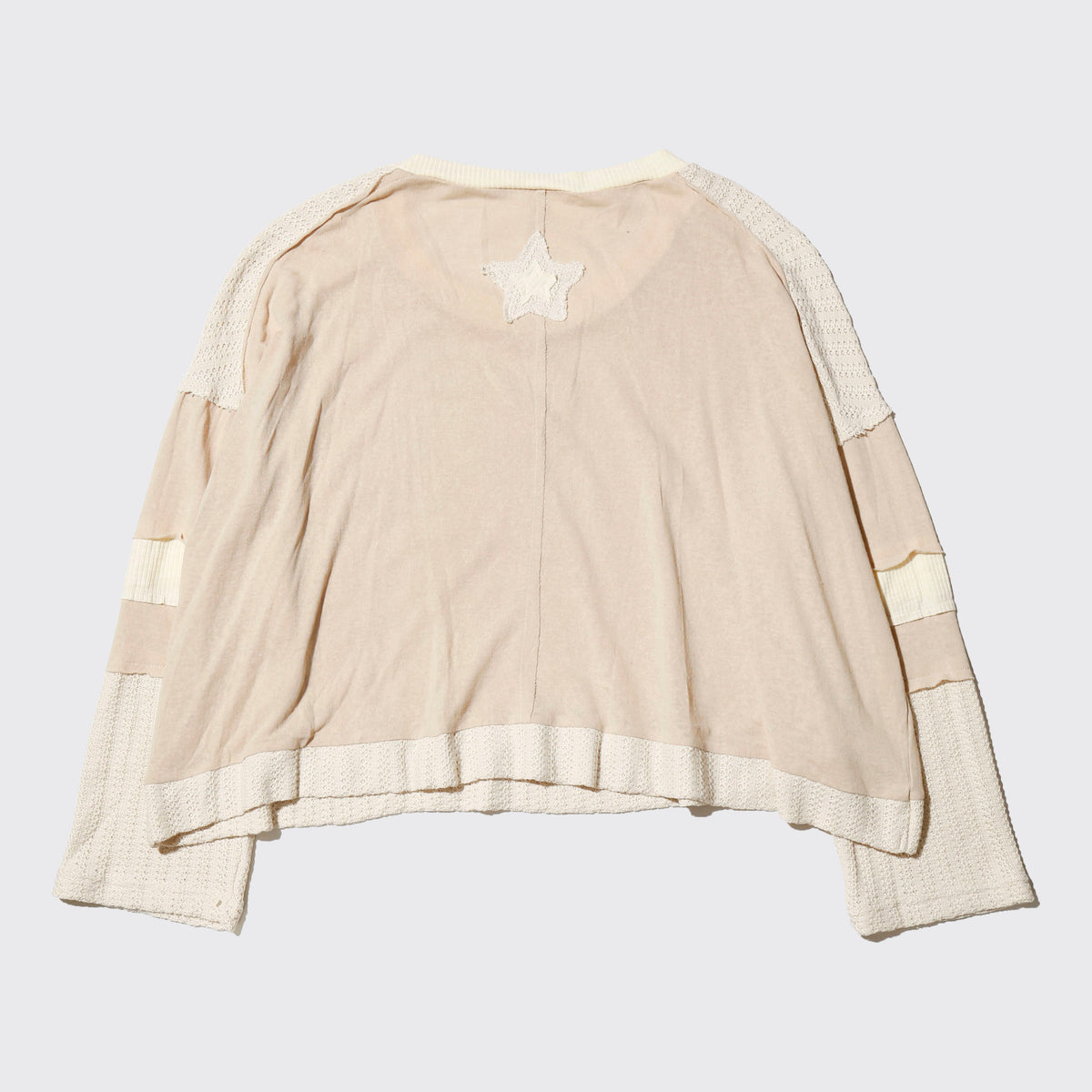 vintage cropped star applique cut sew