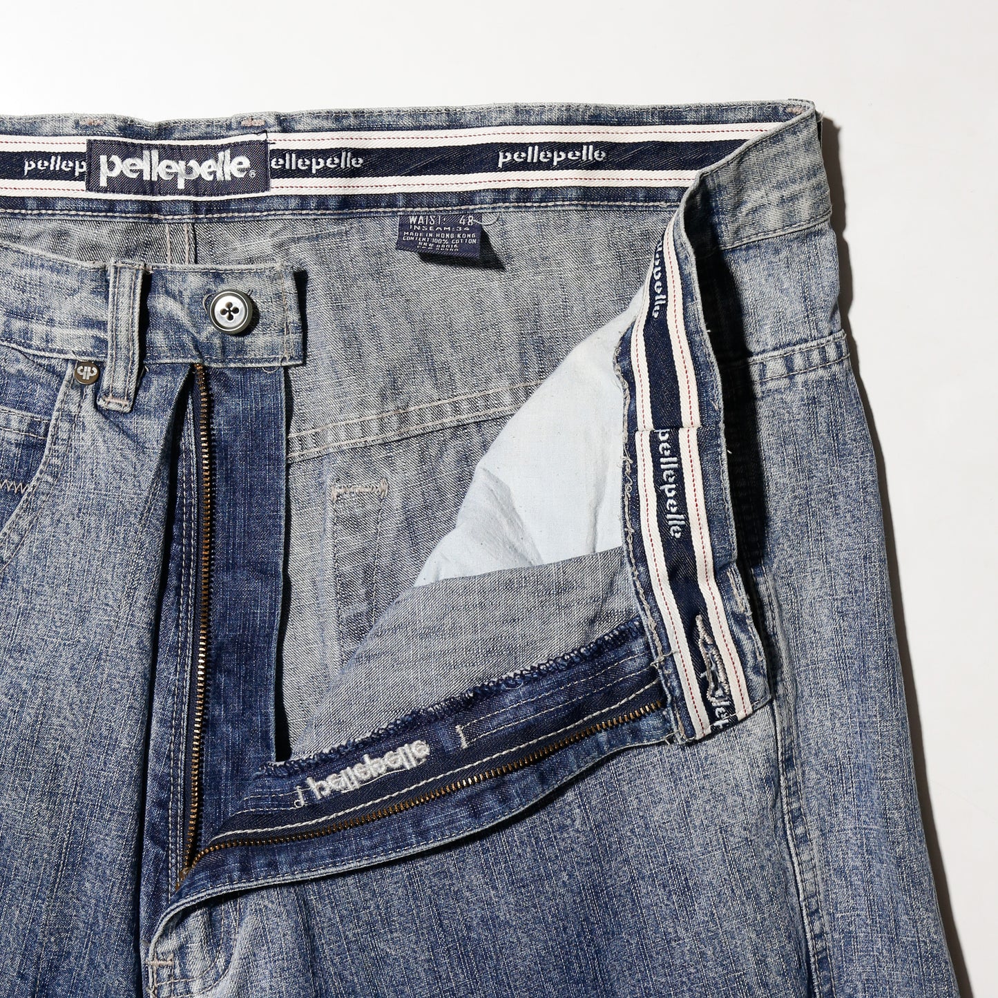 vintage pelle pelle center tuck baggy shorts