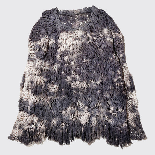 *one-off acid dye vintage lace up pullover