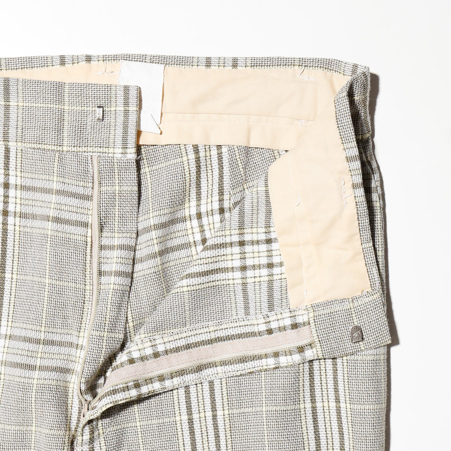 vintage 70's check flare slacks