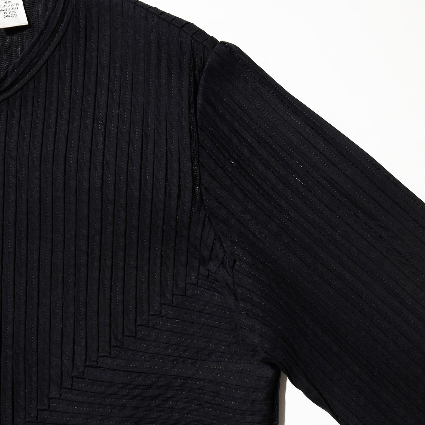 vintage geometry pleated jacket