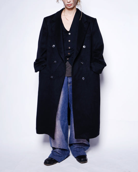 vintage euro cashmare double breasted chesterfield coat