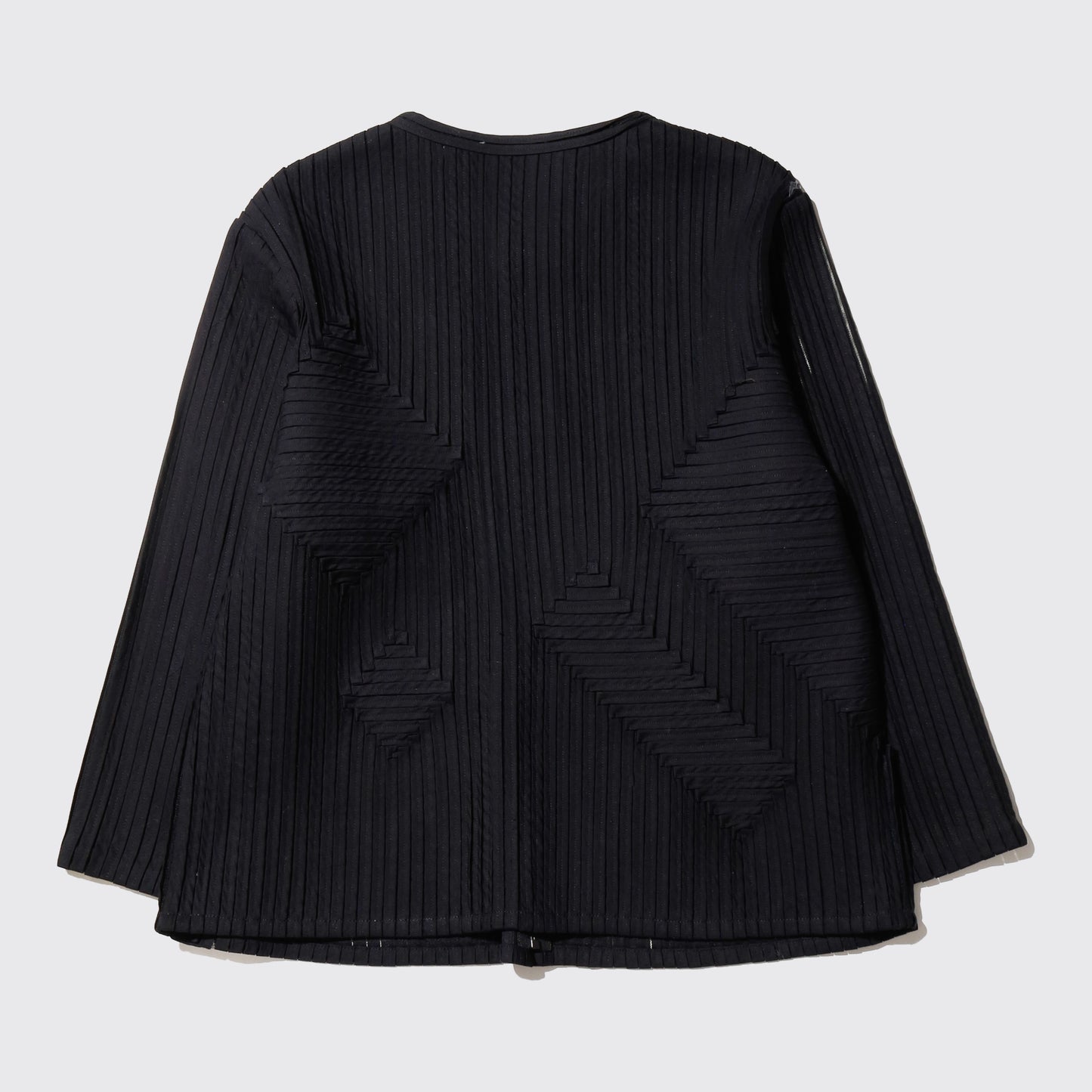 vintage geometry pleated jacket