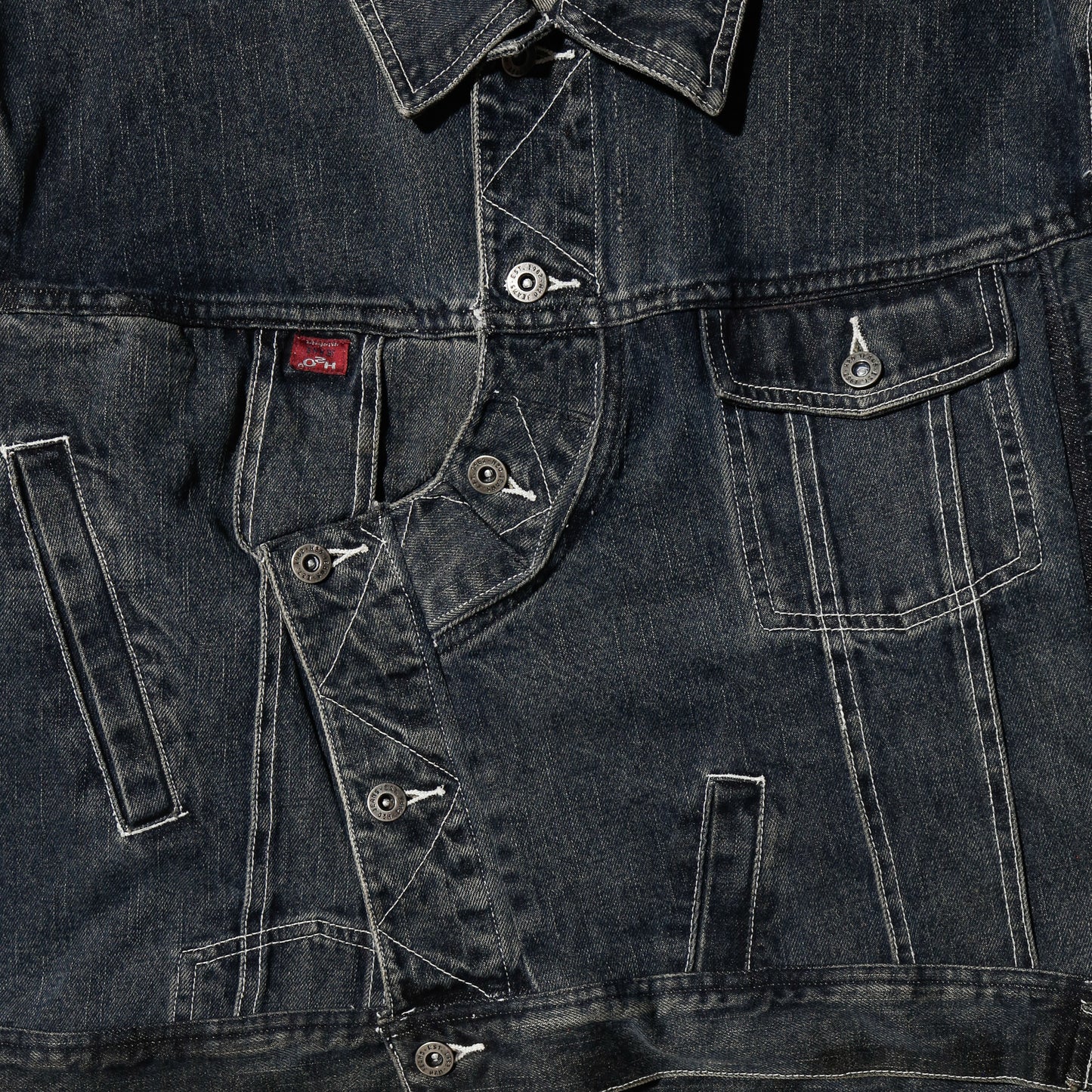 *one-off unbalance trucker jacket