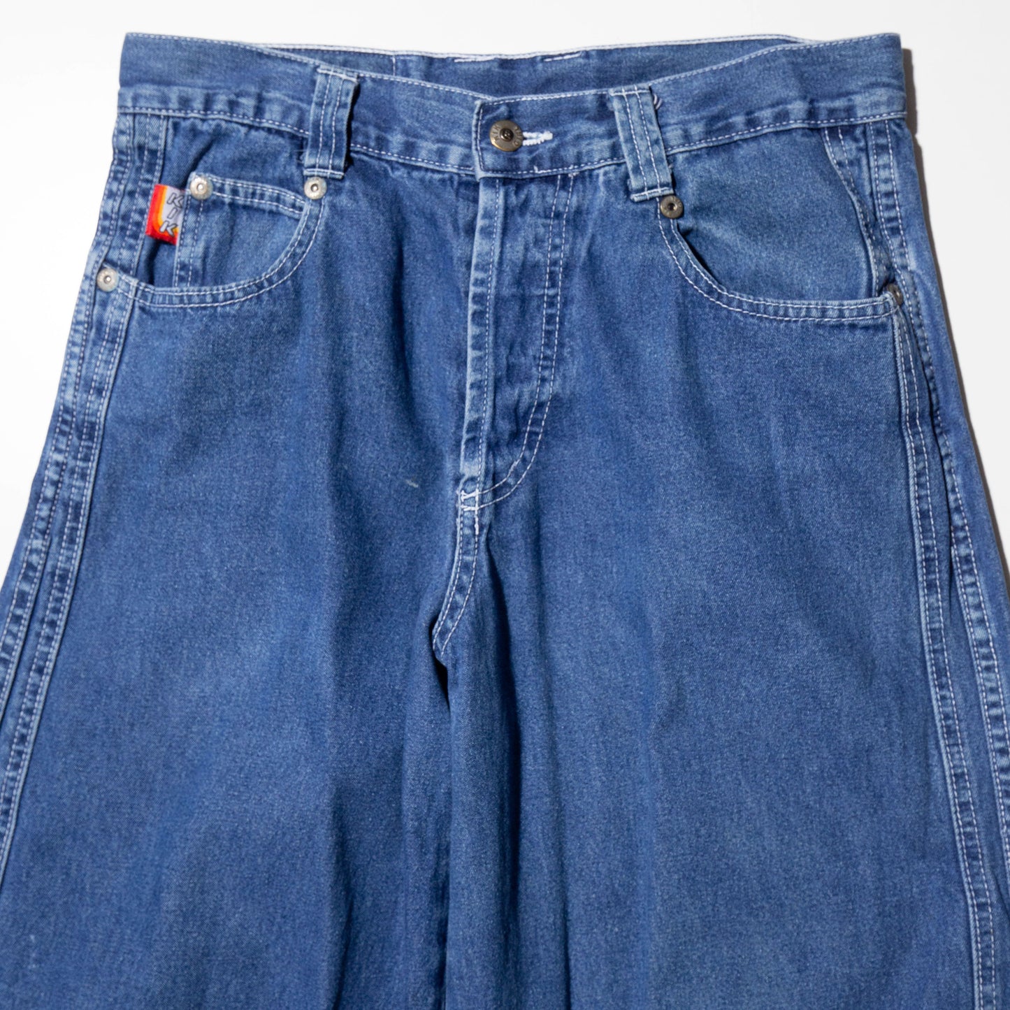 vintage 90's kik wear rave wide jeans