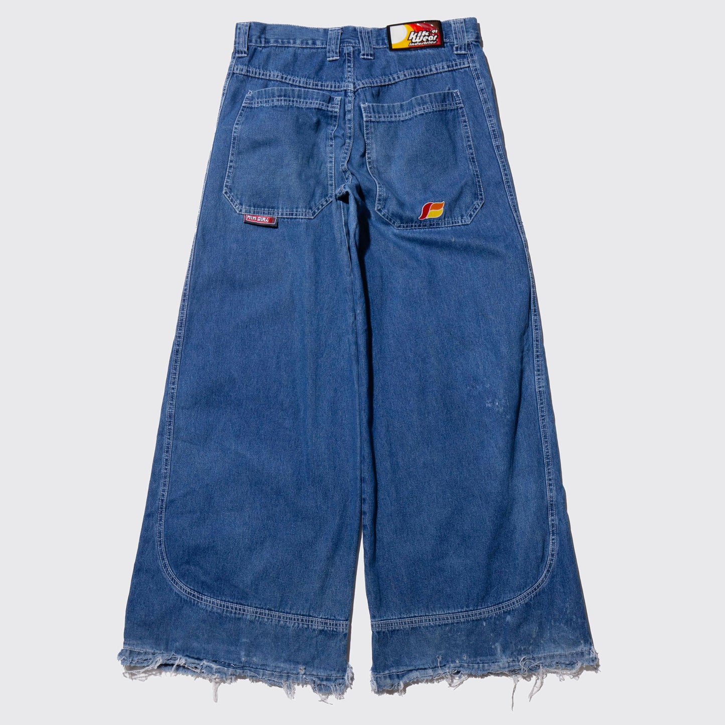 vintage 90's kik wear rave wide jeans