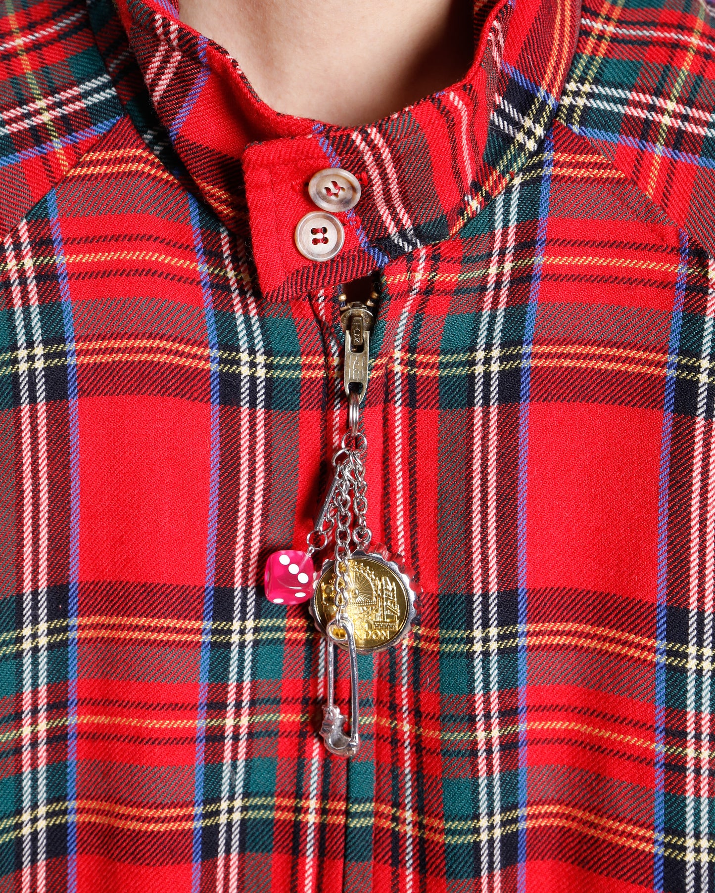 vintage 70's charm check harrington jacket