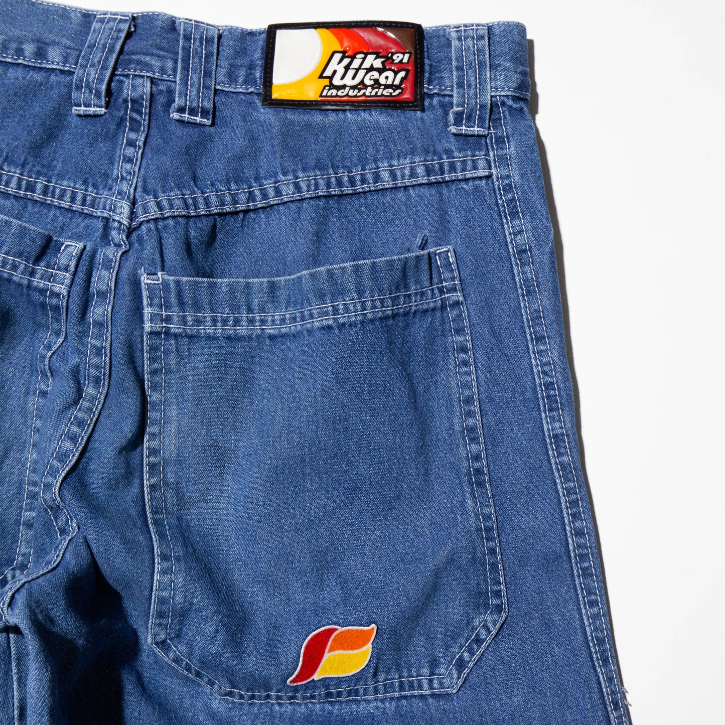 vintage 90's kik wear rave wide jeans