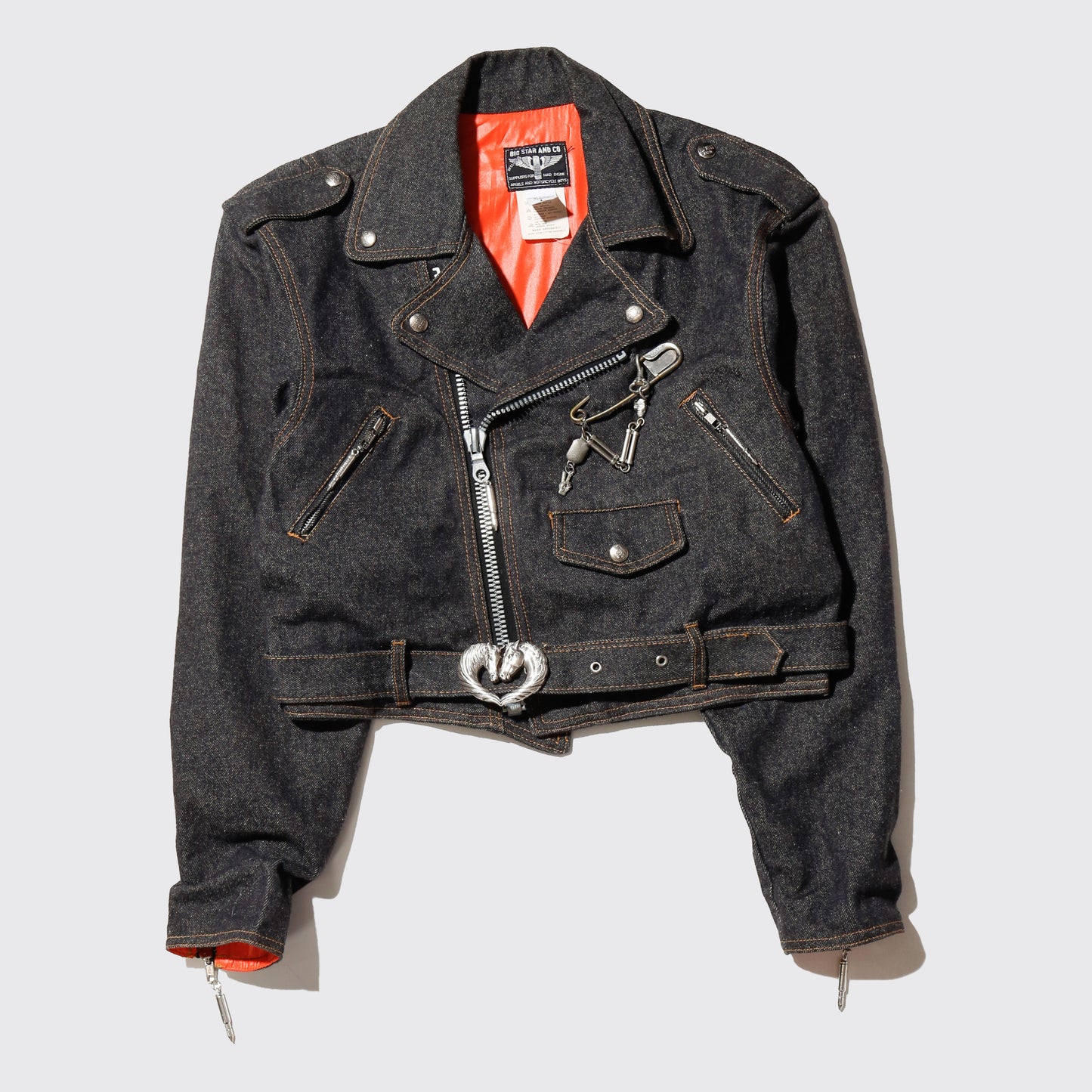vintage custom denim riders jacket