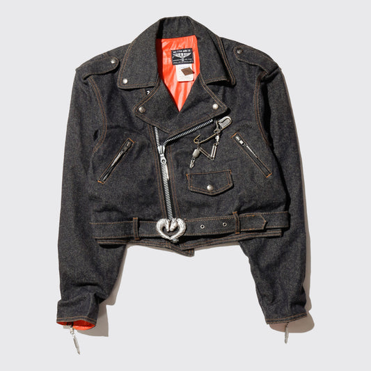 vintage custom denim riders jacket