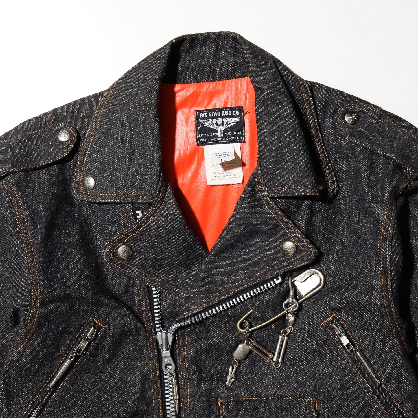 vintage custom denim riders jacket