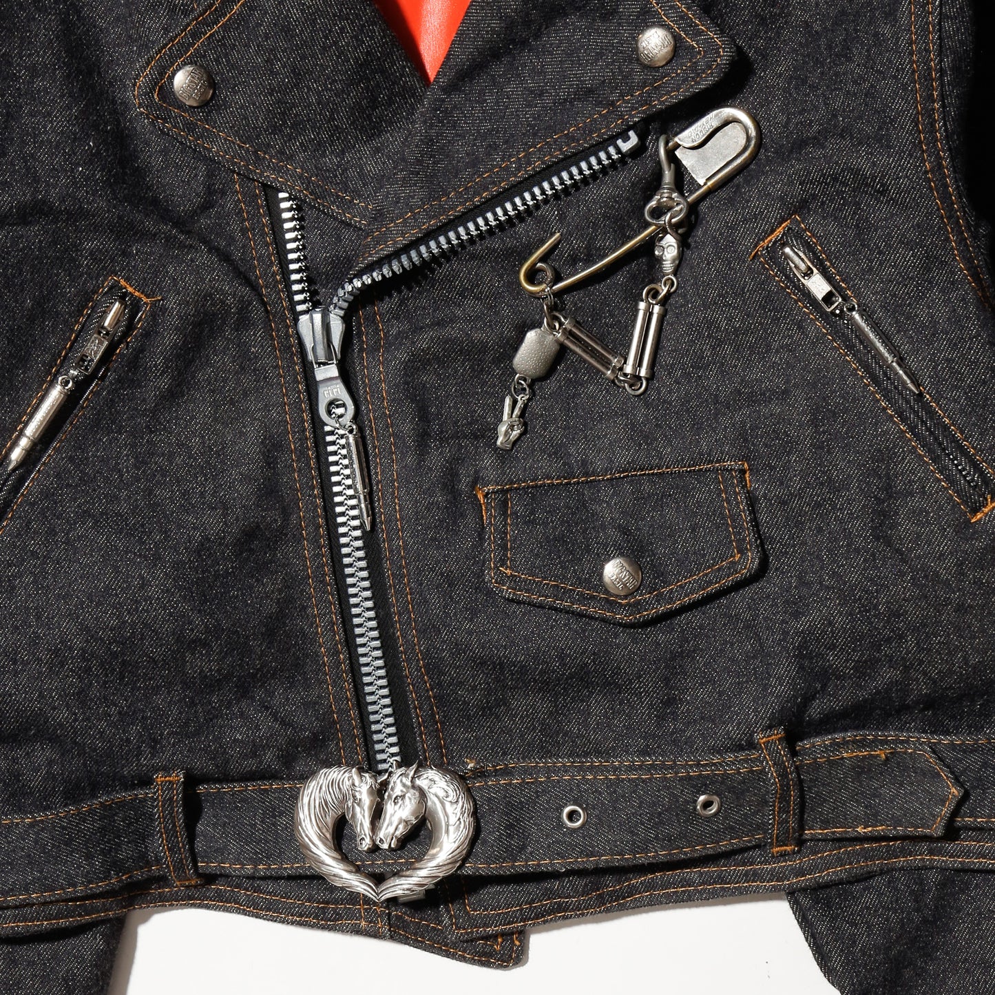 vintage custom denim riders jacket