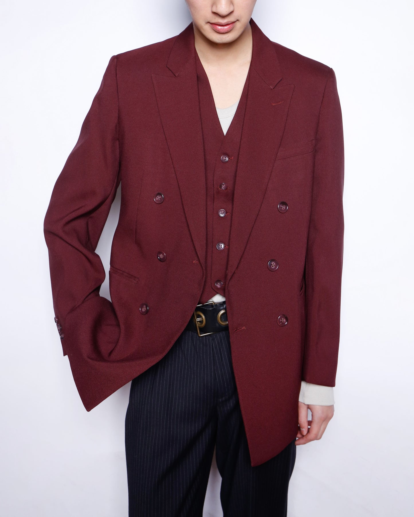 vintage uk 2piece double breasted tailored jacket
