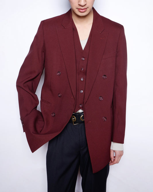 vintage uk 2piece double breasted tailored jacket