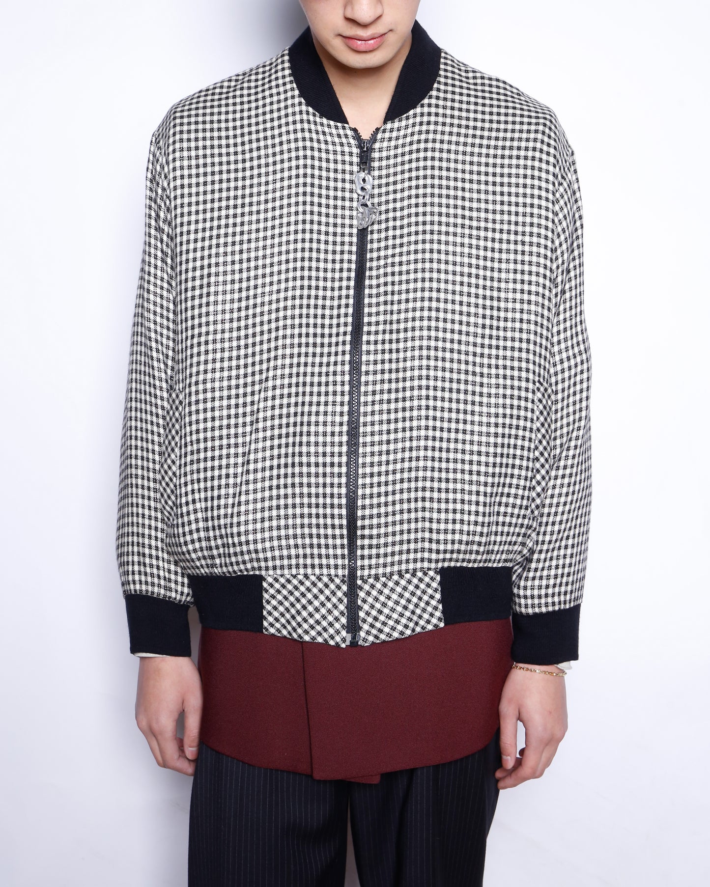 vintage pull tabs lame check jacket