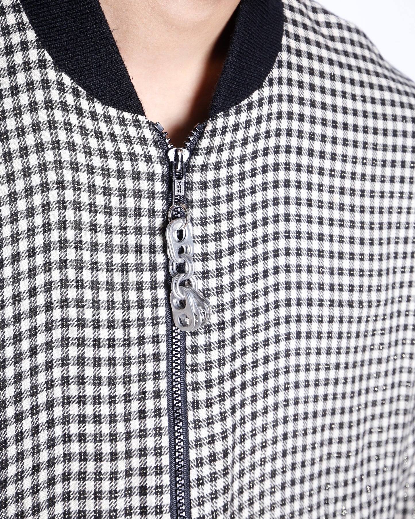 vintage pull tabs lame check jacket