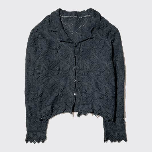 *one-off acid dye  vintage crochet jacket