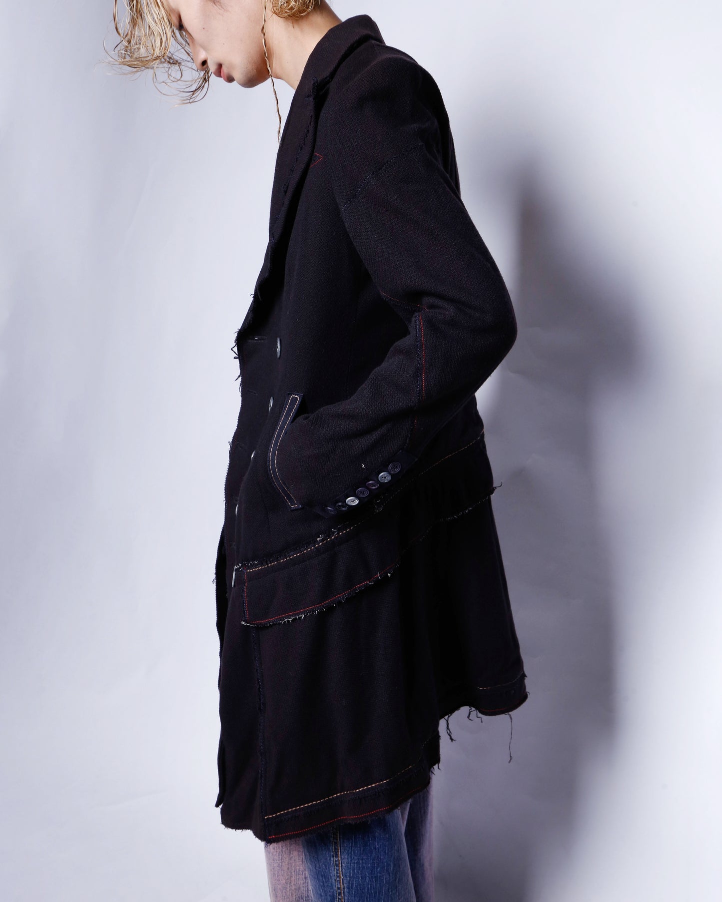 vintage Marithe + Francois Girbaud double breasted wool frock coat