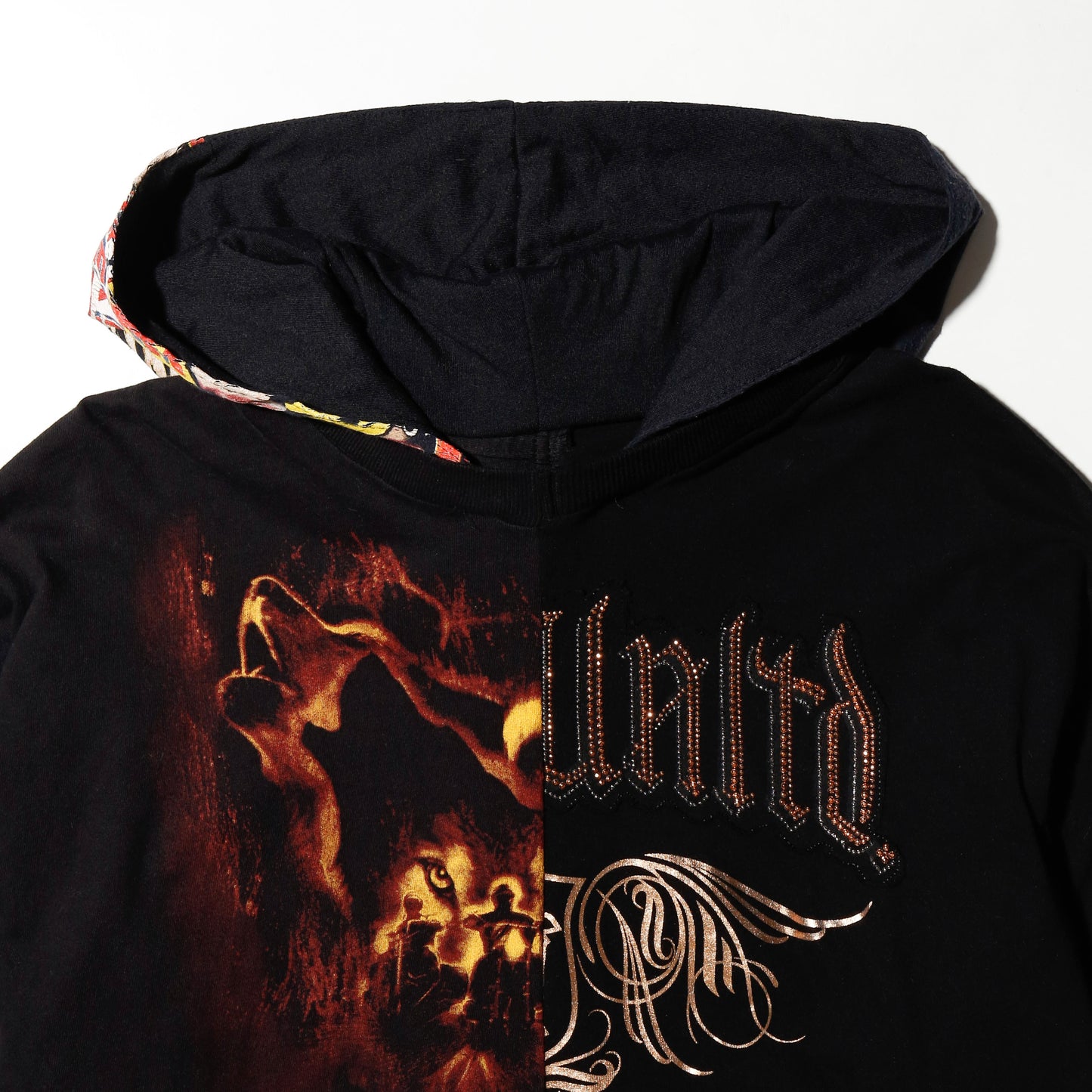 *one-off hybrid hooded cut sew, with detachable gloves