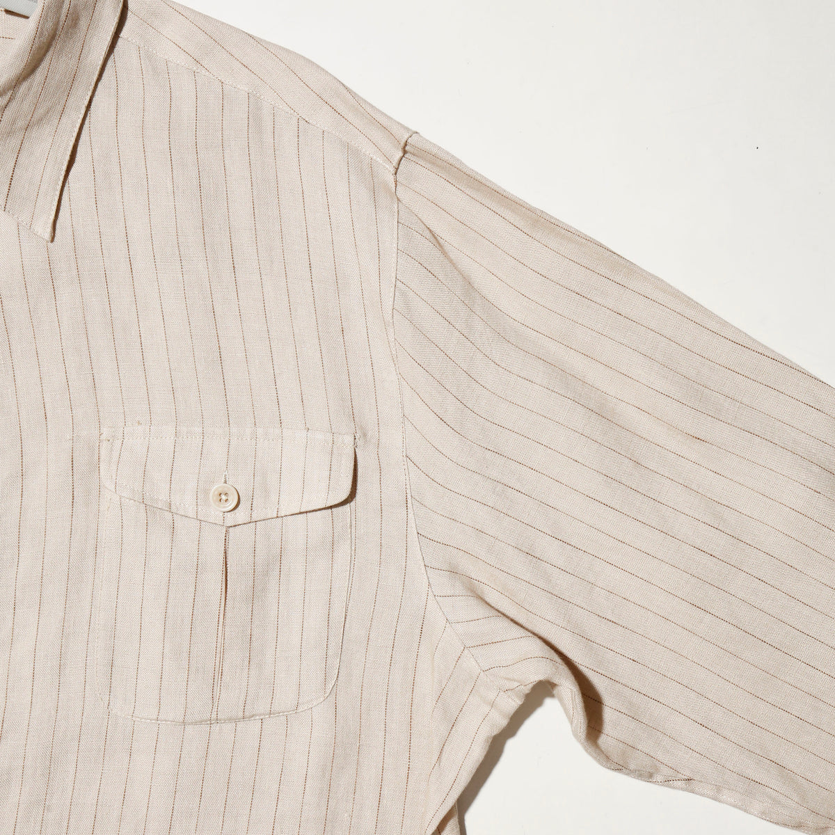 vintage stripe linen 4p shirt