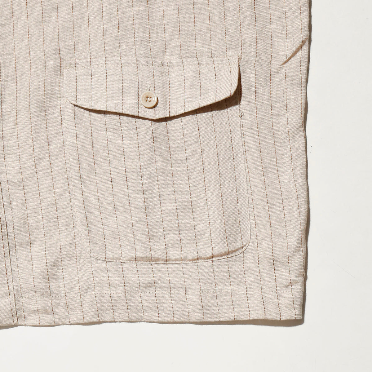 vintage stripe linen 4p shirt