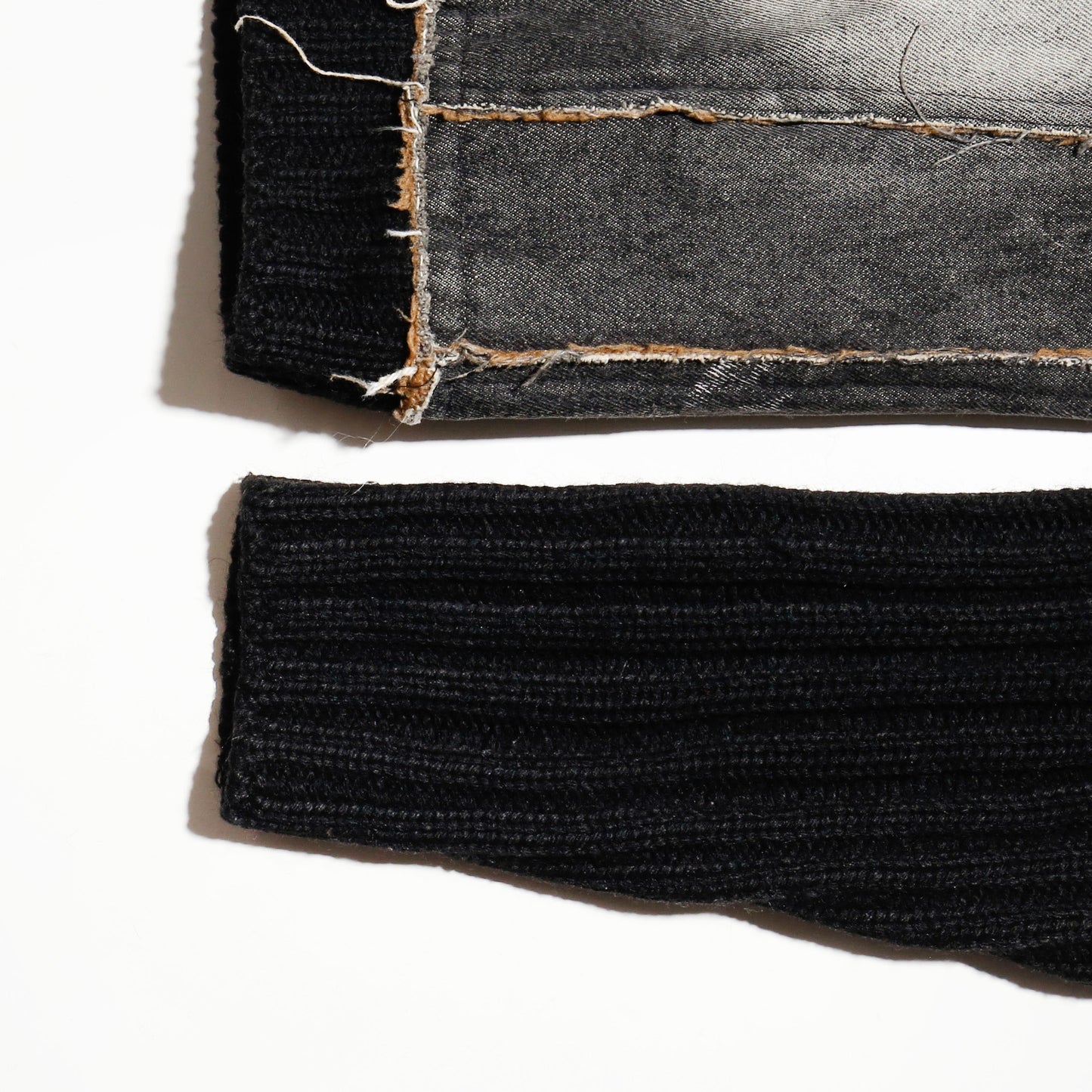 vintage boa denim combi knit jacket