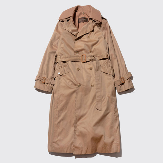 vintage Calvin Klein long trench coat , detachable collar/liner