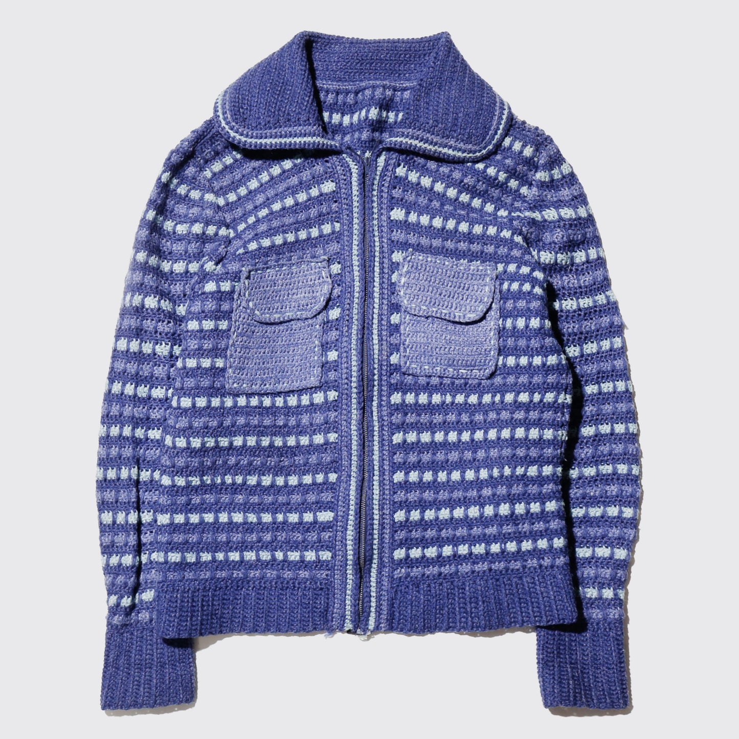 vintage crochet hand knit jacket