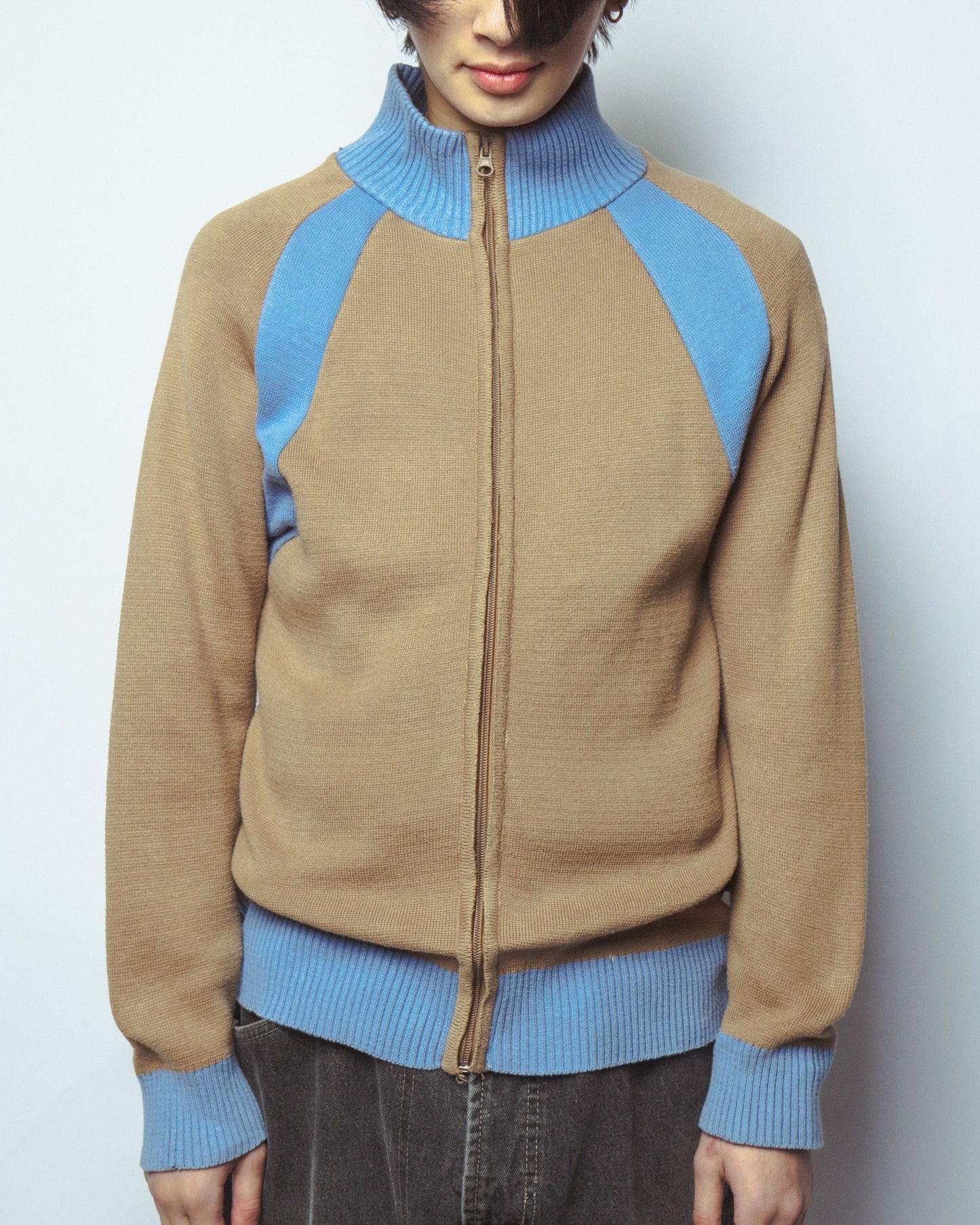 vintage euro knit track jacket