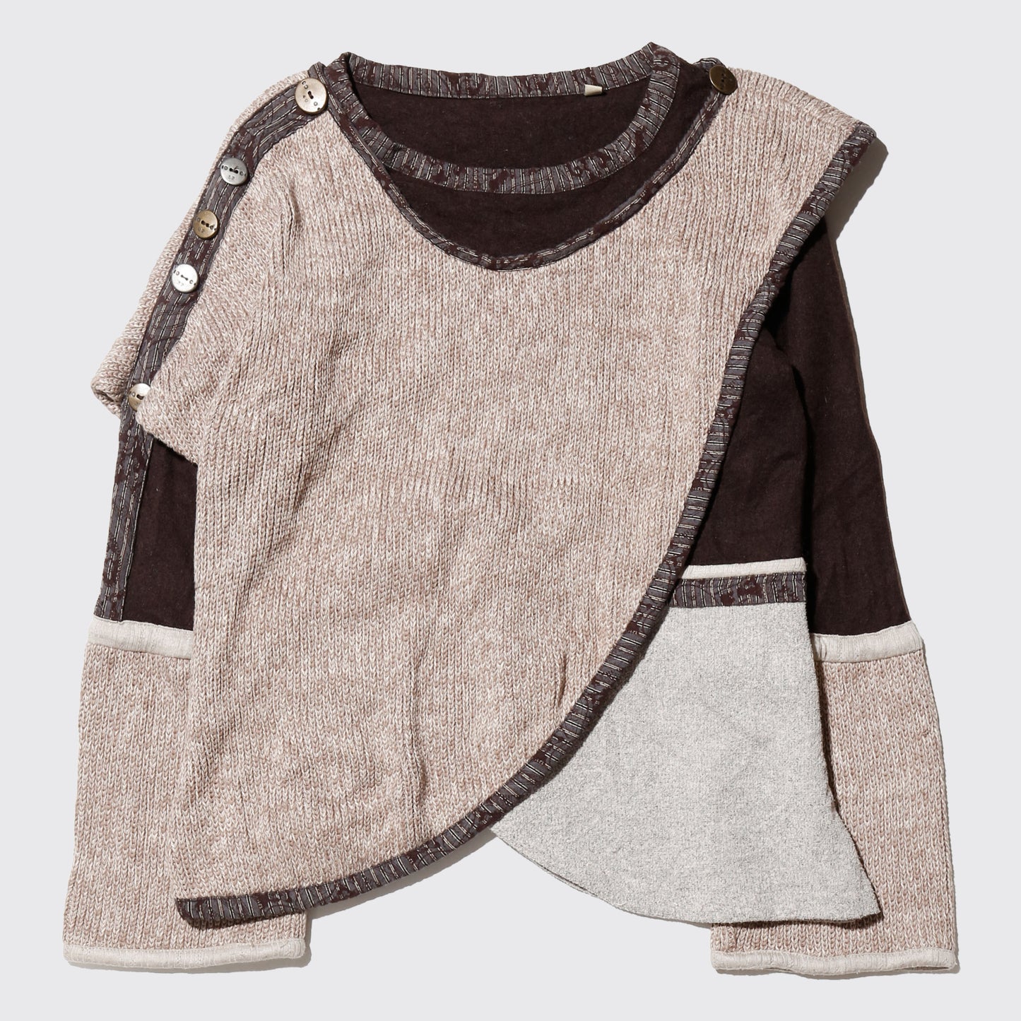 vintage hybrid knit pullover